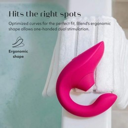 Womanizer - Blend Pleasure Air Rabbit Vibrator Dark Pink