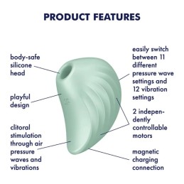 Satisfyer - Pearl Diver Вакуумный Стимулятор + Вибрация Mint
