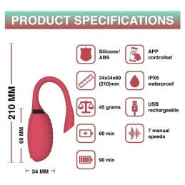 Magic Motion - Fugu App Controlled Vibrating Bullet Red