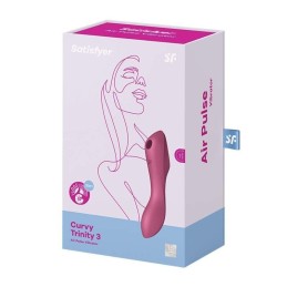 Satisfyer - Curvy Trinity 3 Двусторонний Вакуумный Стимулятор С Вибратором Красный