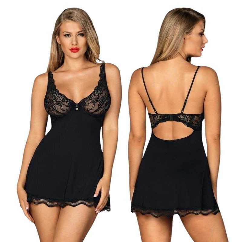Obsessive - Luvae Nightdress Black L/XL