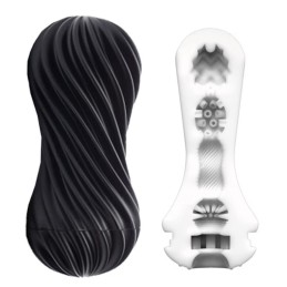 Tenga - Flex Masturbation Sleeve Rocky Black