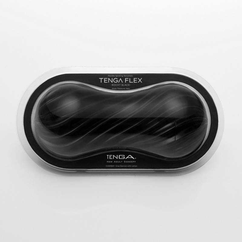 Tenga - Flex Masturbation Sleeve Rocky Black