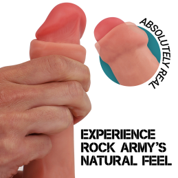 Raptor Sliding Foreskin Realistlik Dildo 24 cm - Rock Army