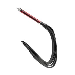 RISE - Pikk Flogger Piits (Kõvade Otsadega) 108 cm - Must/Punane