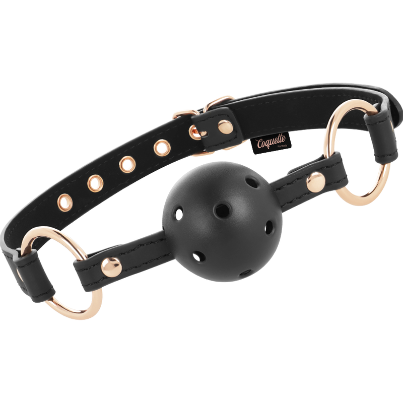 Coquette Fantasy Breathable Ball Gag – Vegan Leather BDSM Toy