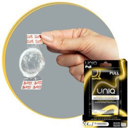 Uniq Pull Latex-Free Condoms 3 pcs | Ultra-Thin and Quick Application