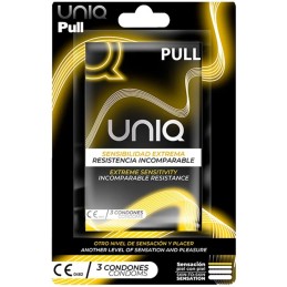 Безлатексные презервативы Uniq Pull 3 шт | Ультратонкие и удобные