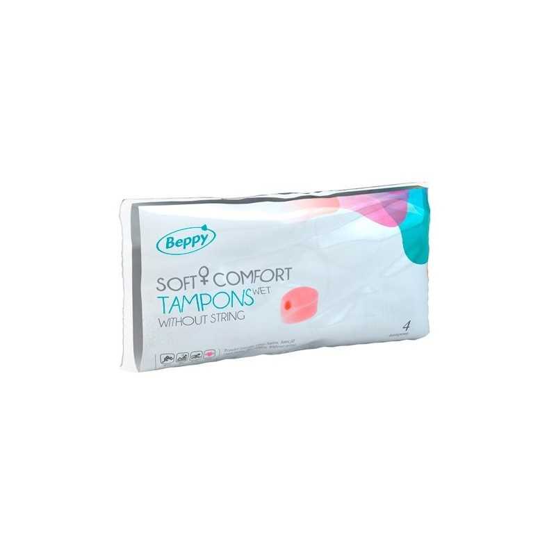 Beppy Wet Soft Comfort Threadless Tampons 4 pcs | Maximum Comfort & Discretion