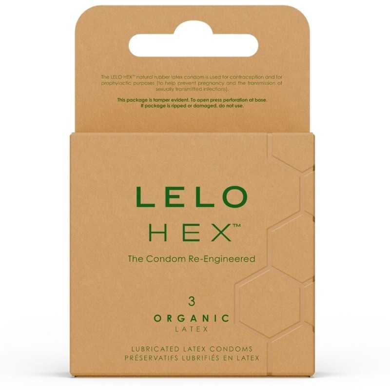Презервативы Lelo Hex Organic 3 шт – Натуральная и Чувственная Защита
