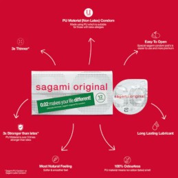 Sagami – 0.02 mm Ультратонкие Презервативы Без Латекса 12 шт.