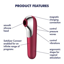 Satisfyer - Dual Love Air Pulse Vibrator Red