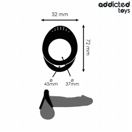 Addicted Toys – Double Textured Penis & Testicle Ring