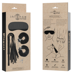 Intense – Fetish Erotic Playset With Handcuffs, Blindfold & Whip