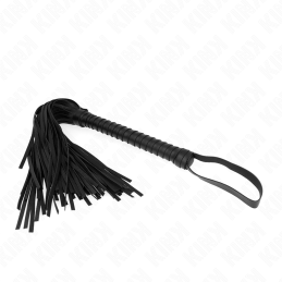Kink – Black Vegan Whip With Textured Handle 48.5 cm