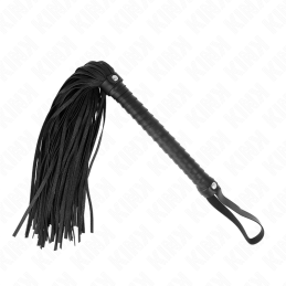Kink – Black Vegan Whip With Textured Handle 48.5 cm