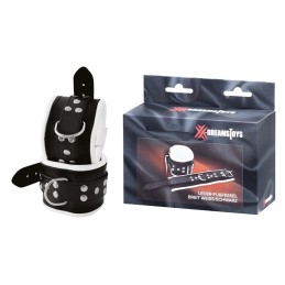 XX-DREAMSTOYS – Wide Leather Ankle Cuffs Black/White