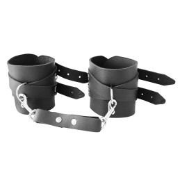 XX-DREAMSTOYS – Leather Handcuffs "The Crown" Black