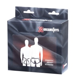 XX-DREAMSTOYS – Nahast Rakmetega Voorusevöö Meestele "Beast" Must