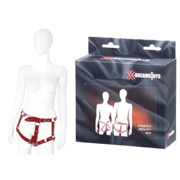 XX-DREAMSTOYS – Nahast Rakmetega Punane Voorusevöö Naistele "Beauty"