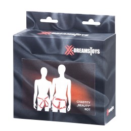 XX-DREAMSTOYS – Nahast Rakmetega Punane Voorusevöö Naistele "Beauty"