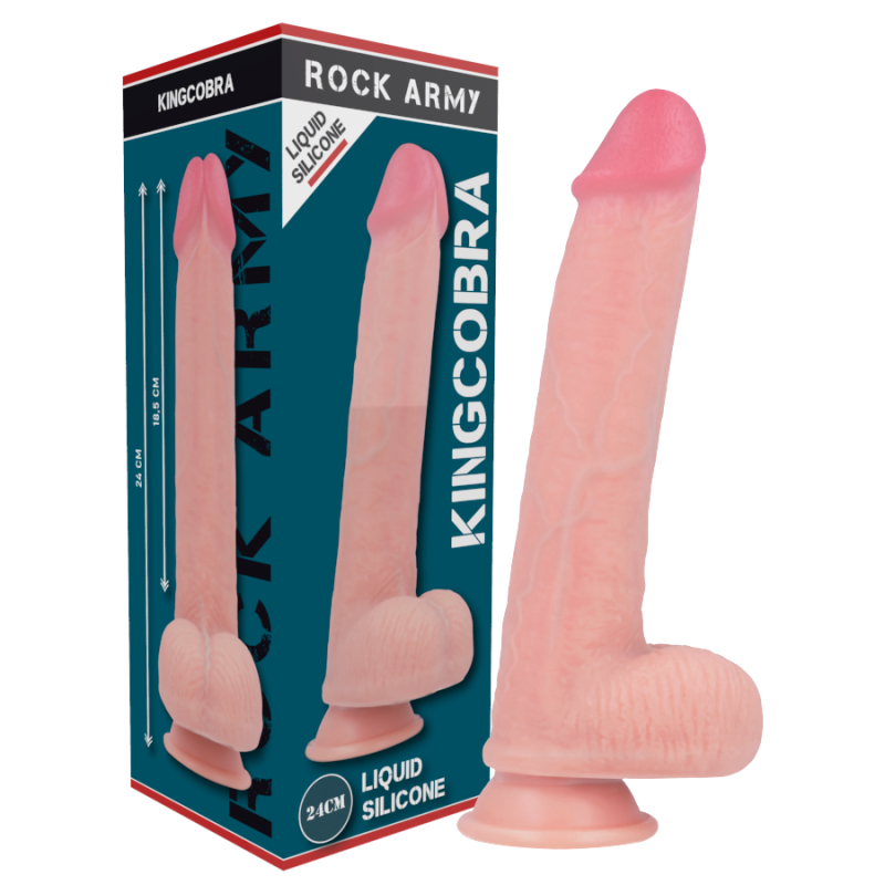 Rock Army – Kingcobra Реалистичный Фаллос из Жидкого Силикona 24 см