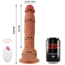 Cyber Silicock – Realistic Remote-Controlled Vibrating Dildo 24 cm