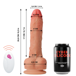 Cyber Silicock – Mr Rick Реалистичный Вибро-Дилдо с Пультом ДУ 21 см