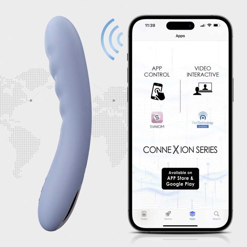 Svakom - Ava Neo Interactive Thrusting Vibrator Blue