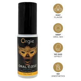 Orgie Oral Ease Deepthroat Spray – Mint Flavor