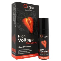 Orgie High Voltage Maasika Vedel Vibraator Geel 15 ml