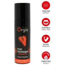Orgie High Voltage Strawberry Liquid Vibrator Gel
