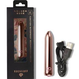 Rocks-Off Rechargeable Bullet Vibrator Golden Rose