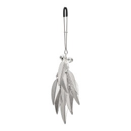 Nipple Clamps with Silver Feathers - Rimba Bondage Play