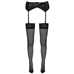 Cottelli Black Suspender Stockings