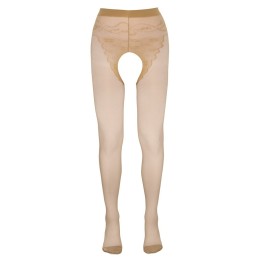 Cottelli Crotchless Tights With Back Seam