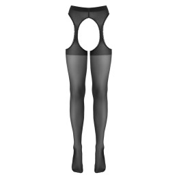 Cottelli Suspender Tights – Crotchless & Lace Trim