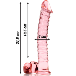 Nebula Model 23 Pink Realistic Glass Dildo 21.5 cm By Ibiza