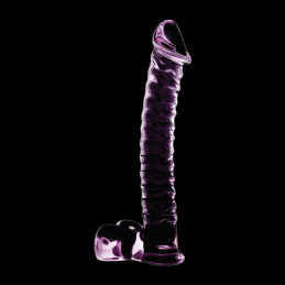 Nebula Model 23 Roosa Klaasist Peenisekujuline Dildo by Ibiza