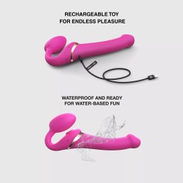 Strap-On-Me Multi Orgasm rihmadeta vibreeriv strap-on dildo L