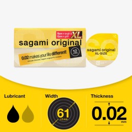 Sagami Original 0.02mm XL-size 12шт. 