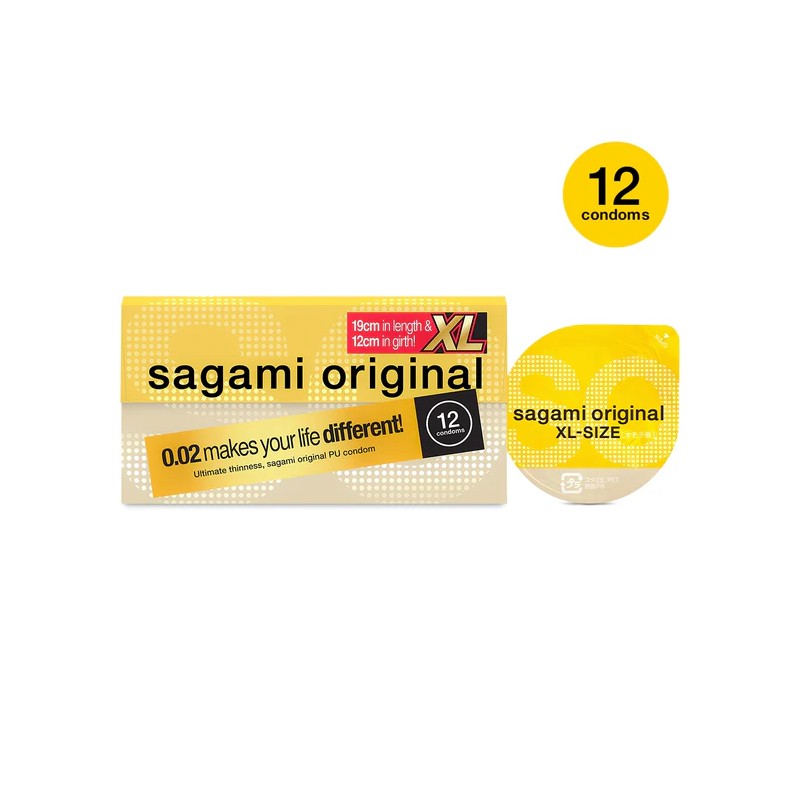  Safe Sex Sagami Original 0.02mm XL-size 12pc Pack |Eros.ee Adult Toys
