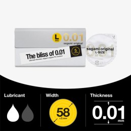 Sagami Original 0.01 Ultra Thin Condoms L-size