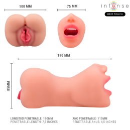 Intense - Riley Double Mouth & Vagina Masturbator - Masturbators