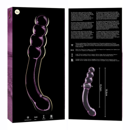 Nebula Series By Ibiza - Model 14 Pink Anal Glass Dildo - Dildos