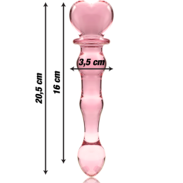 Nebula Series By Ibiza – Model 21 Pink Glass Anal Dildo - Dildos