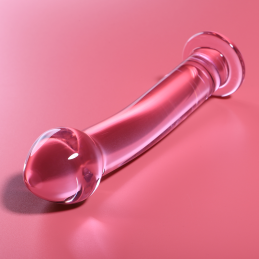 Nebula Series By Ibiza – Model 11 Pink Glass Dildo - Glass