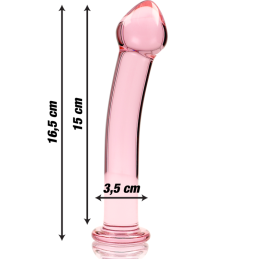 Nebula Series By Ibiza – Model 11 Pink Glass Dildo - Glass