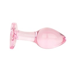 Easytoys - Anal Plug Pink Glass M - ANAL PLAY