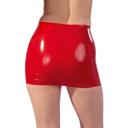 Late X - Mini Skirt Latex Skirt Red XL - Latex Fetish
